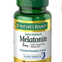 MELATONIN 3 MG - 240 QUICK DISSOLVE TABLETS/ DLC: Août25