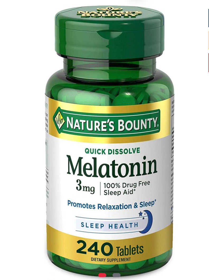 MELATONIN 3 MG - 240 QUICK DISSOLVE TABLETS/ DLC: Août25