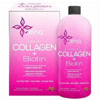 Zena Liquid Collagen + Biotin, 2500mg of Bioactive Collagen Peptides and 5000mcg Biotin (900 ml) DLC: Juin25