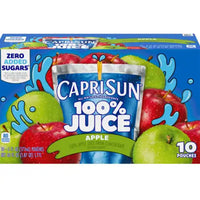 Capri Sun 100% Juice, Apple, 10 - 6 Fl Oz (177 Ml) Pouches [60 Fl Oz (1.87 Qt) 1.77 L] DLC: 17 Fev25