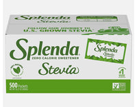 
              SPLENDA Stevia Zero Calorie Sweetener Plant Based Sugar Substitute 500 Count
            