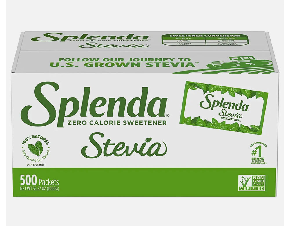 SPLENDA Stevia Zero Calorie Sweetener Plant Based Sugar Substitute 500 Count