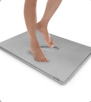 
              17"x24" MICRODRY SoftLux Classic Solid Memory Foam Bath Mat/Runner with Skid Resistant Base Light Gray
            