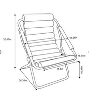 
              Sling Dorm Chair Dark Blue - Room Essentials: Foldable, Faux Leather, Foam Padded, Steel Frame
            