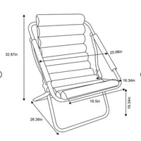 Sling Dorm Chair Dark Blue - Room Essentials: Foldable, Faux Leather, Foam Padded, Steel Frame