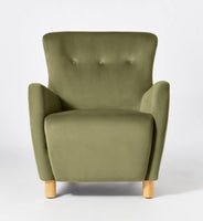 
              Kessler Wingback Accent Chair Olive Velvet - Threshold designed with Studio McGee
            