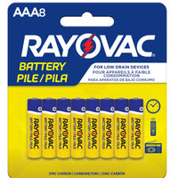 Promo * RAYOVAC Zinc Carbon AAA Battery (8-Pack)