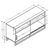 Mixed Material TV Stand for TVs up to 54" Gray - Room Essentials