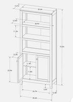 
              72" Carson 5 Shelf Bookcase with Doors White - Threshold
            