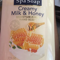 New ! 2 X 32 oz  Spa Soap Creamy Milk & Honey Moisturizing hand Soap
(946 mL)