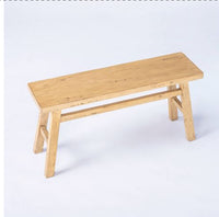 
              Thatcher Wood Bench Natural - Threshold designed with Studio McGee  (L 90cm, La 25cm, H 45cm)
            