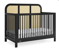 
              Simmons Kids' Theo 6-in-1 Convertible Crib - Greenguard Gold Certified - Black/Textured Almond (L 1m x 40cm, La 75cm, H 1m x 10cm)
            