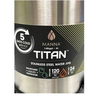 1 Gallon Mana TITAN Double Wall Stainless Steel Bottle 120hrs Cold 24hrs Hot/ 0.8gol (3L)