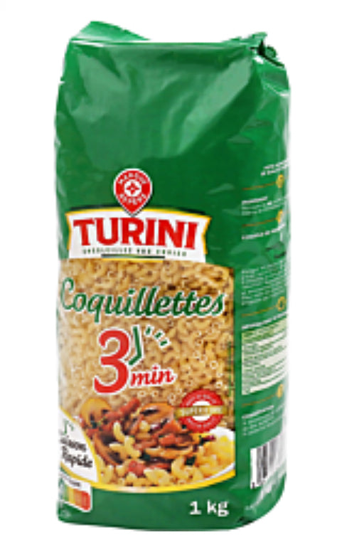 Coquillettes cuisson rapide TURINI (1 kg) DLC: Mars26