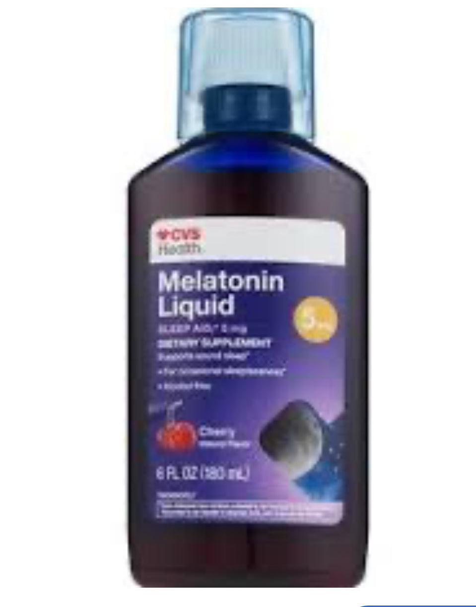 Ingredientes para CVS Health Melatonin Liquid, 6 FL OZ (180 mL)