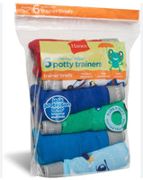 
              Hanes Toddler Boys' 6pk Training Briefs - Colors May Vary 2T-3T/ MM
            