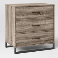 Mixed Material 3 Drawer Dresser Gray - Room Essentials MM