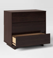 
              Modern 3 Drawer Dresser Espresso - Room Essentials  (L 80cm, La 50cm, H 75cm)
            