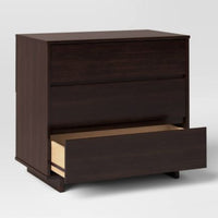 Modern 3 Drawer Dresser Espresso - Room Essentials  (L 80cm, La 50cm, H 75cm)