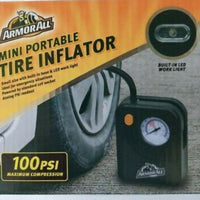 ArmorAll Mini Portable Tire Inflator 100PSI Built-In Hose Air Compressor