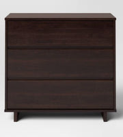 
              Modern 3 Drawer Dresser Espresso - Room Essentials  (L 80cm, La 50cm, H 75cm)
            