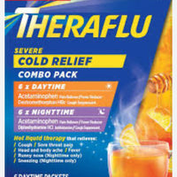 Theraflu Max Strength Daytime Flu Symptom Relief - 6 Ct Plus Max Strength Nighttime Flu Medicine for Flu Symptom Relief - 6 Ct Combo, 12 Count/ DLC: Déc24