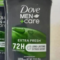 Dove Men+Care Extra Fresh Men's Antiperspirant Deodorant Stick with 72-hour Sweat & Odor Protection with 1/4 Moisturizing Cream & Long-lasting Citrus Scent 2.7 oz