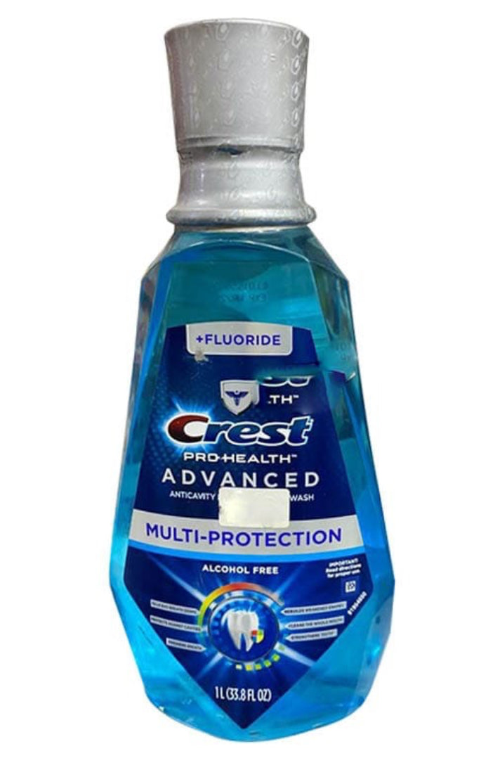 Bain de Bouche Crest Pro Health Multi Protection à la Menthe Sans Alcool 33.8 fl oz (1L)