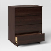 
              Modern 4 Drawer Dresser Espresso - Room Essentials MM
            