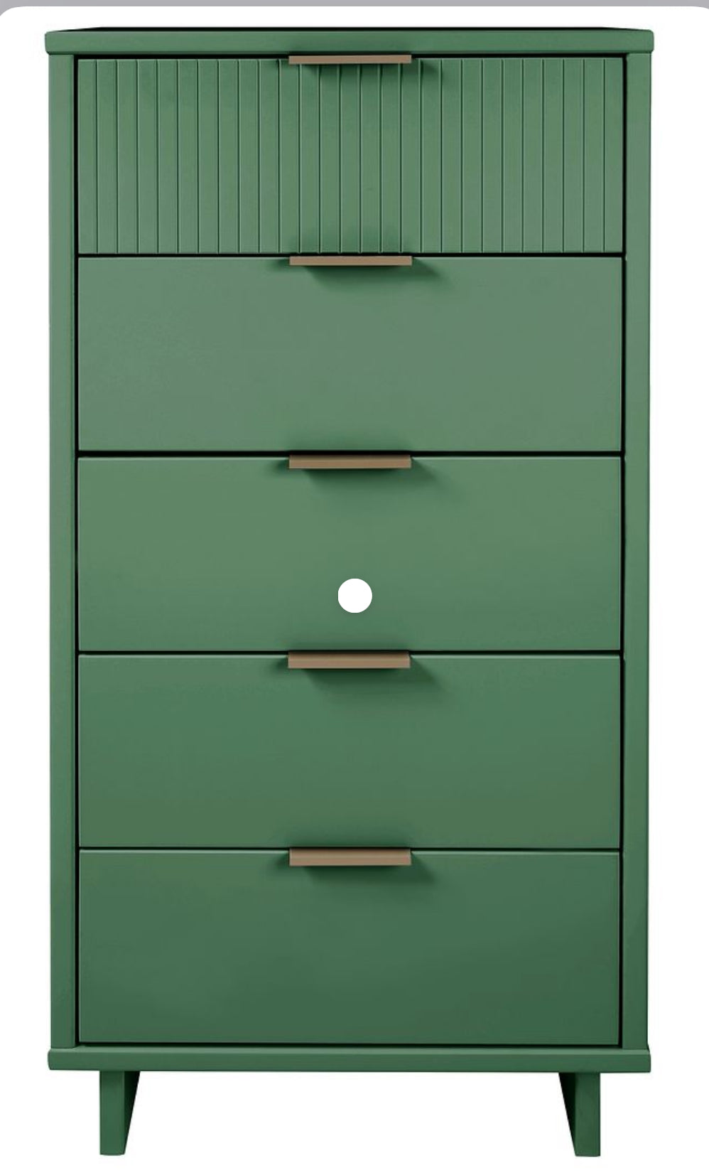 Tall Granville Modern 5 Drawer Dresser Sage Green - Manhattan Comfort ( L 96cm, La 45cm, H 120cm)