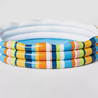 Sun Squad 3-Ring Inflatable Kids Swim Pool Striped 5 Foot Q2 (36.8 cm x 165.1 cm)