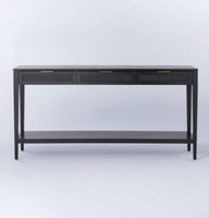 
              East Bluff Woven Drawer Console Table Black - Threshold designed with Studio McGee (L 1m x 50cm, La 35cm, H75cm)
            