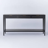 East Bluff Woven Drawer Console Table Black - Threshold designed with Studio McGee (L 1m x 50cm, La 35cm, H75cm)