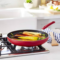 Basics Ceramic Non-Stick 10“ 25cm Inch Skillet, Red