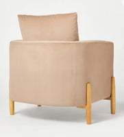 
              Elroy Accent Chair with Wooden Legs Brown Velvet - Threshold designed with Studio McGee
            