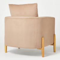 Elroy Accent Chair with Wooden Legs Brown Velvet - Threshold designed with Studio McGee