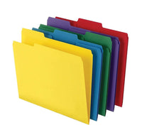 
              TRU RED 875429 Colored Top-Tab File Folders 3 Tab 5 Color Asst Letter Size 100/Pk
            