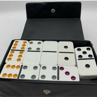 Double 6 Dot Domino Set in Compact Carrying Case (Pressman) - Complete