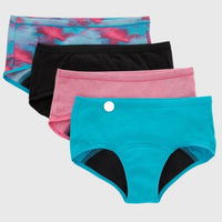 Hanes Girls' 4pk Period Boyshorts - Colors May Vary 10 MM