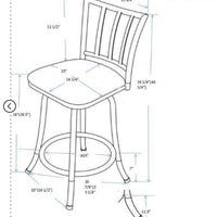 Robinson Adjustable Counter Height Barstool Dark Bronze - Holli Furniture