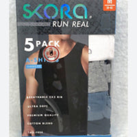 Skora Run Real Tank Gray Underwear for Men (5 Pack)