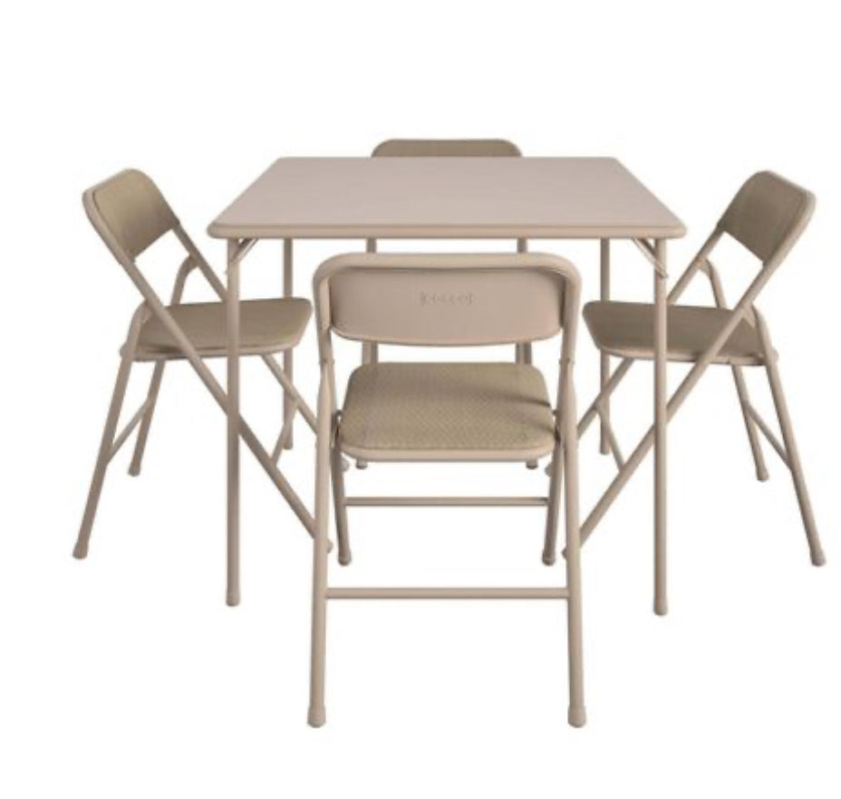 5pc Folding Table and Chair Set Tan - Room & Joy