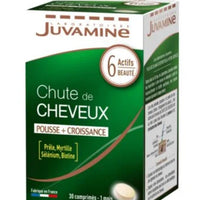 Complément alimentaire chute de cheveux JUVAMINE 30 comprimés DLC: Avril24