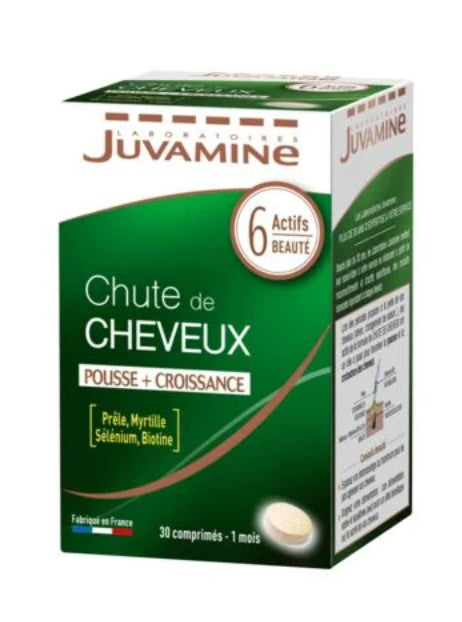 Complément alimentaire chute de cheveux JUVAMINE 30 comprimés DLC: Avril24