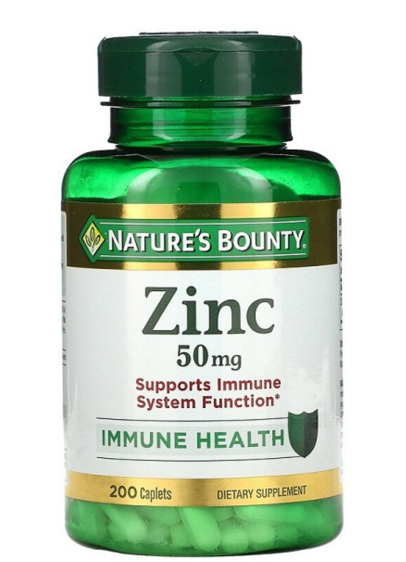 Nature’s Bounty Zinc 50mg 200 Tablets/ DLC: Avril26