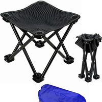 Portable Folding Stool Waterproof Ultralight Folding Chair 600D Oxford Cloth Camping Stool Aluminum Alloy Collapsible Chair for Camping Fishing Travel Hiking Picnic Beach Barbecue(10.2" x10.2"x 9.8")