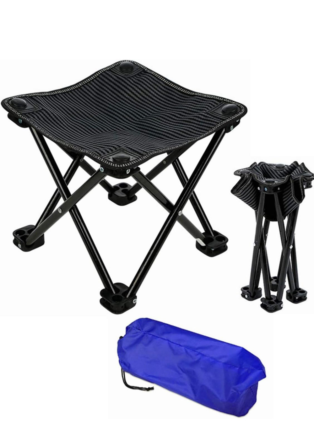 Portable Folding Stool Waterproof Ultralight Folding Chair 600D Oxford Cloth Camping Stool Aluminum Alloy Collapsible Chair for Camping Fishing Travel Hiking Picnic Beach Barbecue(10.2