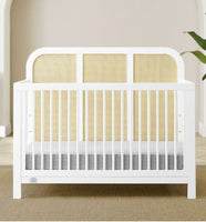 
              Simmons Kids' Theo 6-in-1 Convertible Crib - Greenguard Gold Certified - Bianca White/Textured Almond (L 1m x 40cm, La 75cm, H 1m x 10cm)
            