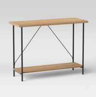 
              Wood and Metal Console Table Natural - (101,6 x 38,1 x 75,5 cm)
            