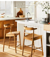 
              Kaysville Curved Back Wood Counter Height Barstool - Threshold™ designed with Studio McGee
            